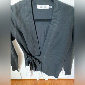 DO+BE Wrap Sweater 2 in 1 Black White